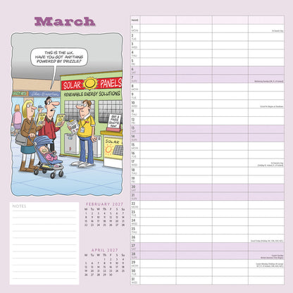 Funny Side of Life Wiro Planner Wall Calendar 2027