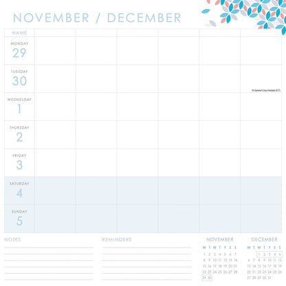Organised Family (Geometric) WT Planner Wall Calendar 2027
