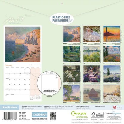 Monet Wall Calendar 2027