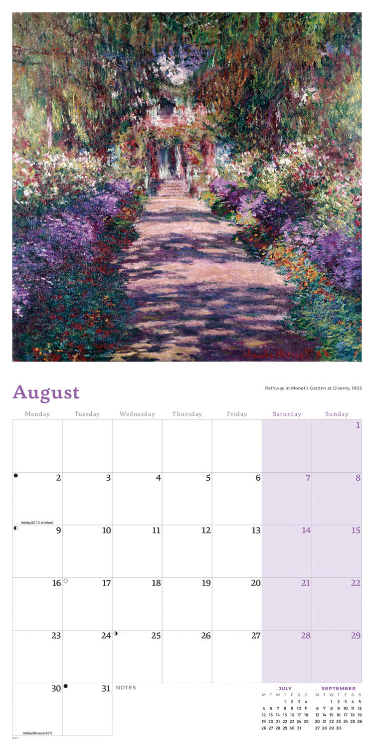 Monet Wall Calendar 2027