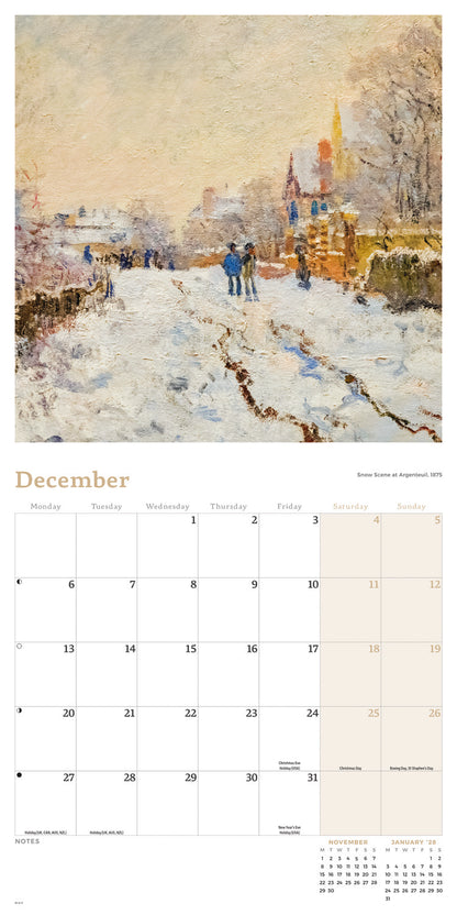 Monet Wall Calendar 2027