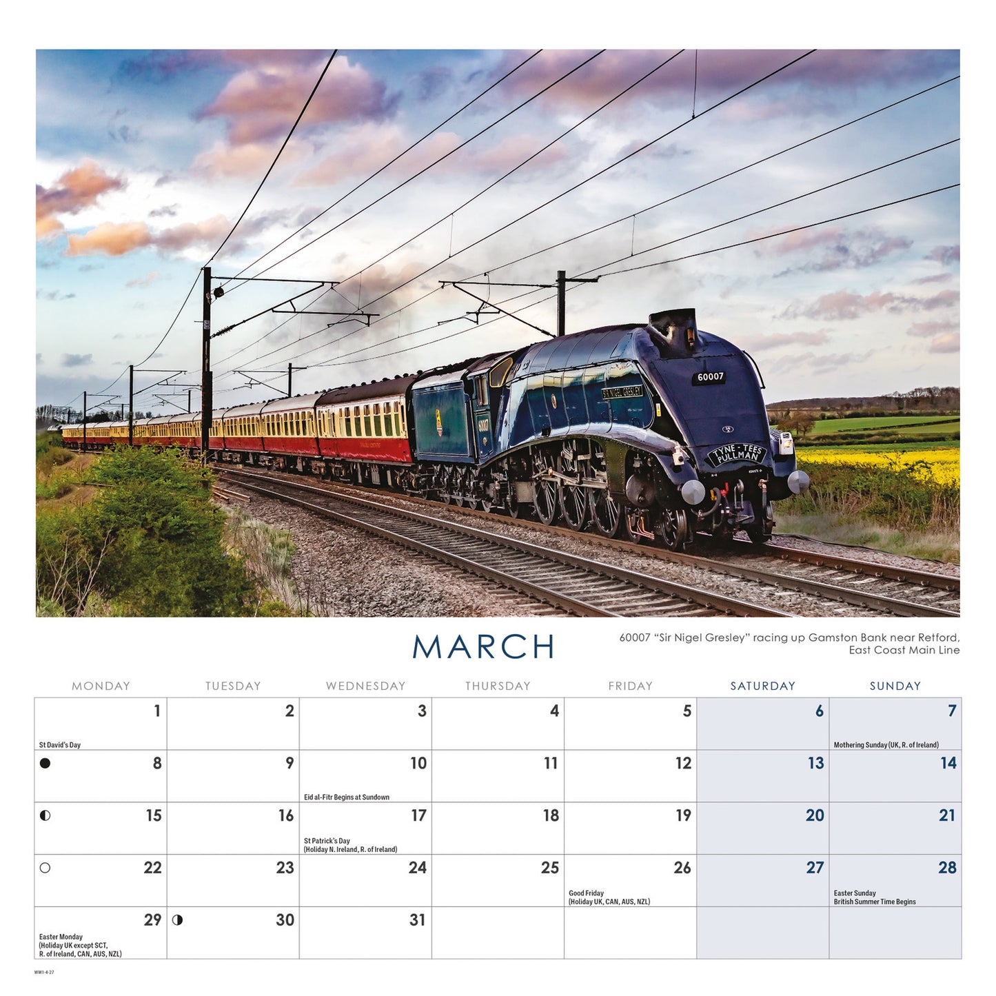 Country Railways Wiro Wall Calendar 2027