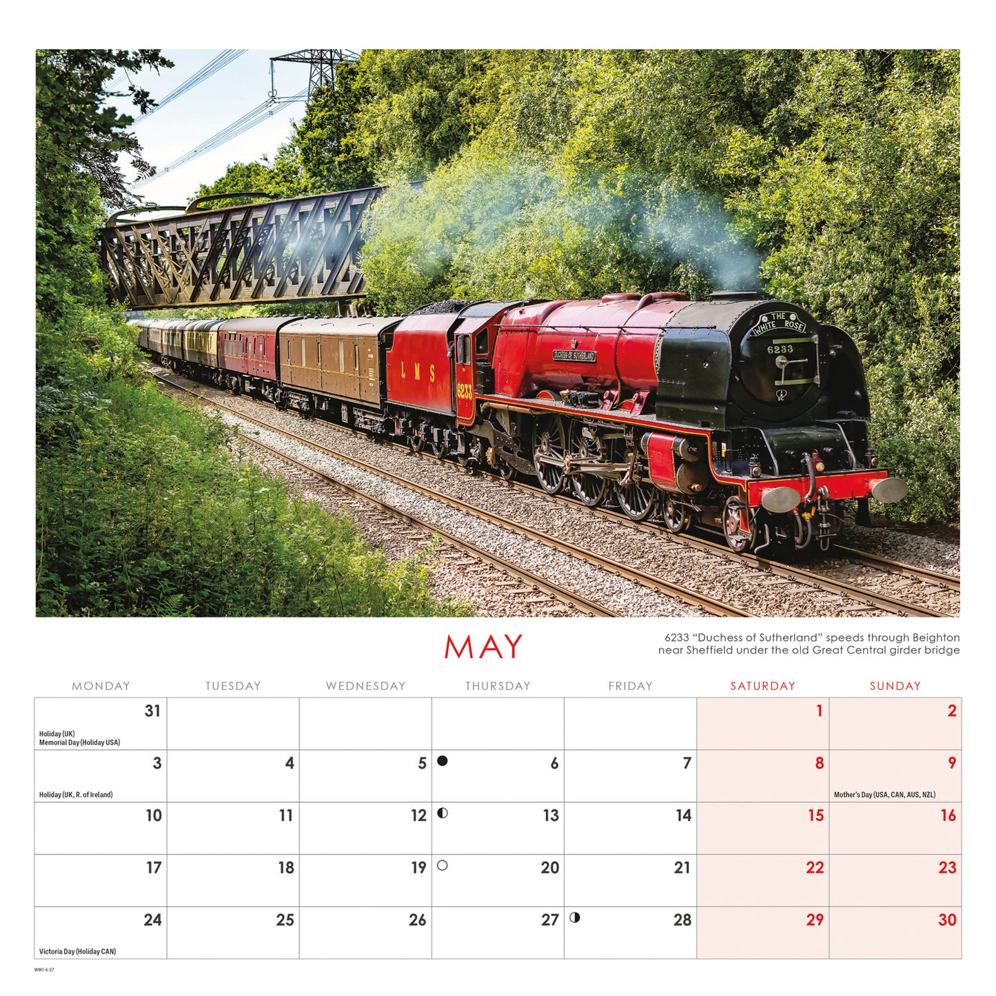 Country Railways Wiro Wall Calendar 2027