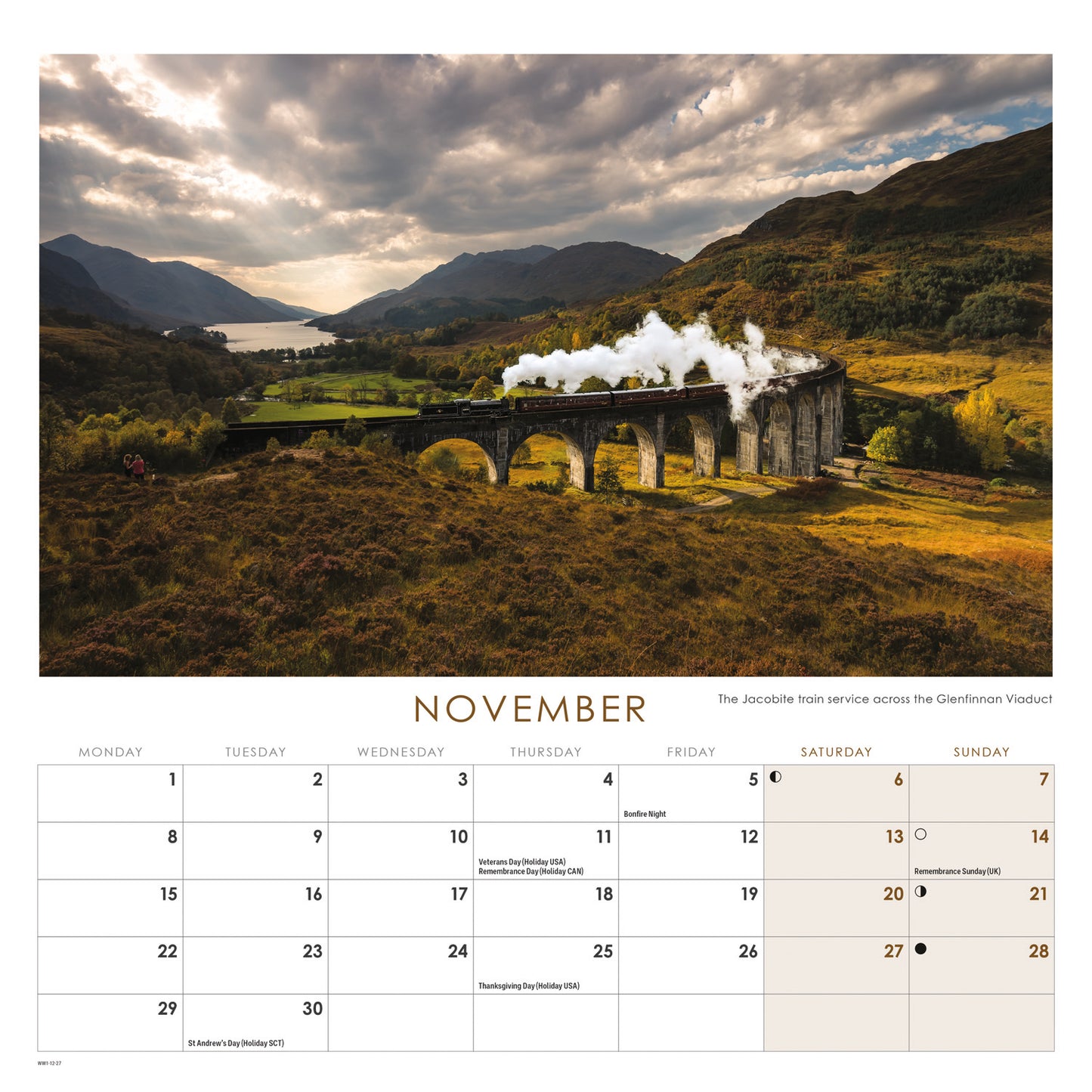Country Railways Wiro Wall Calendar 2027