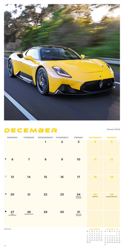Supercars Wall Calendar 2027