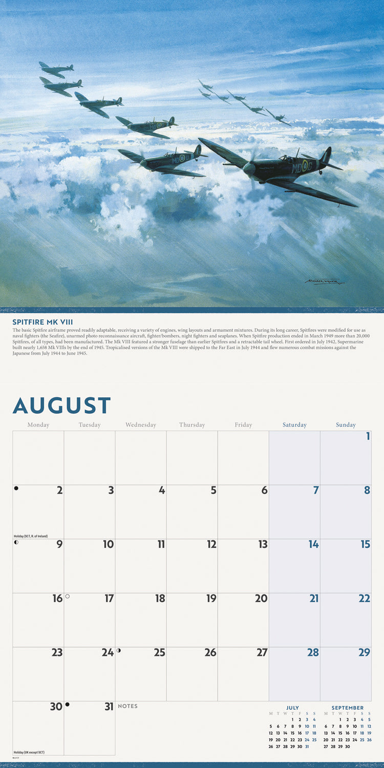 Legends of WWII Wall Calendar 2027