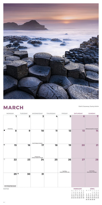 Coastlines of Britain Wall Calendar 2027
