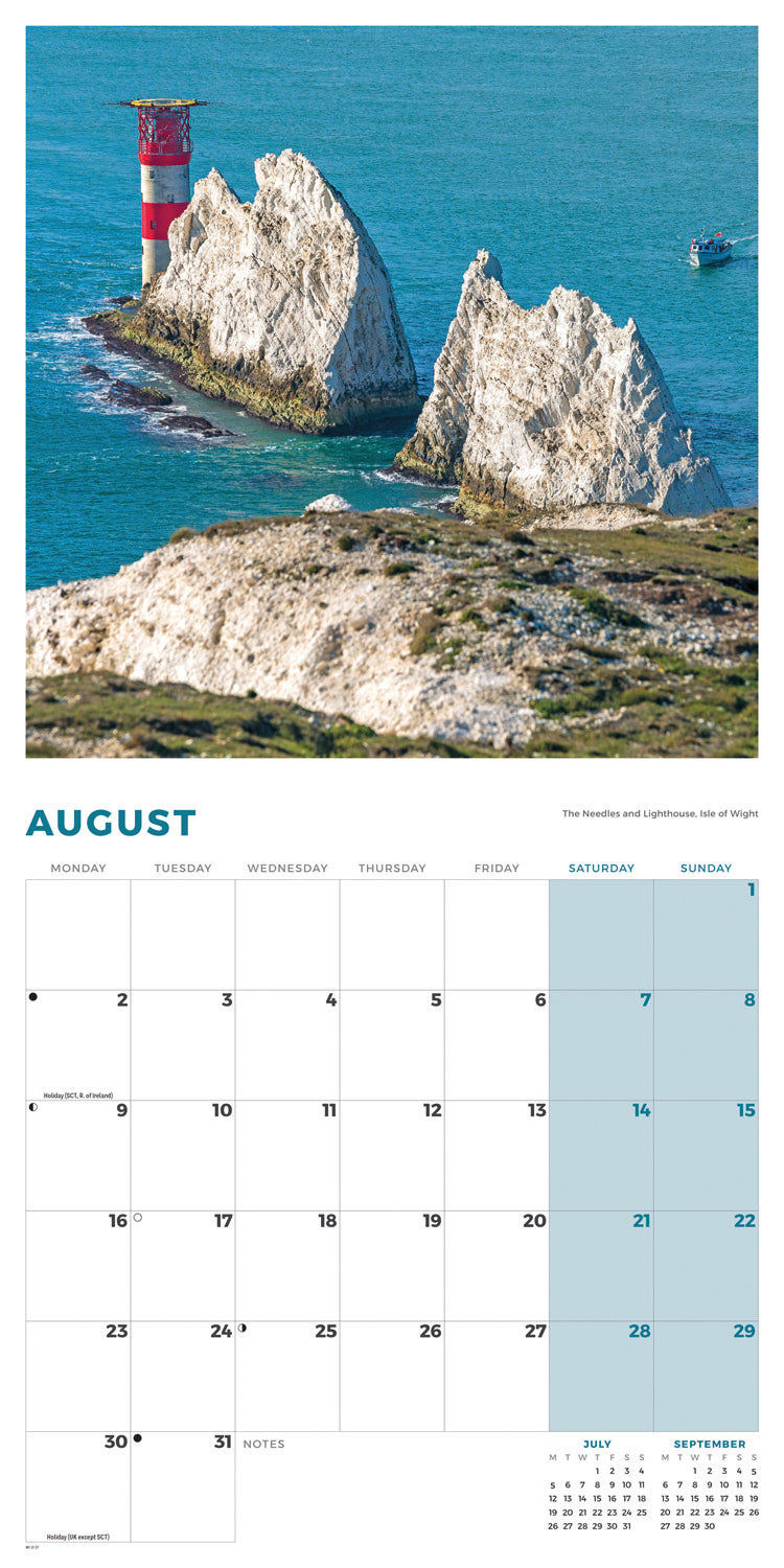 Coastlines of Britain Wall Calendar 2027