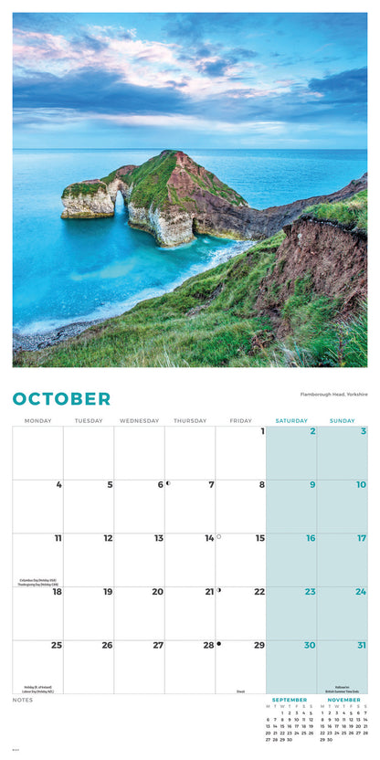 Coastlines of Britain Wall Calendar 2027