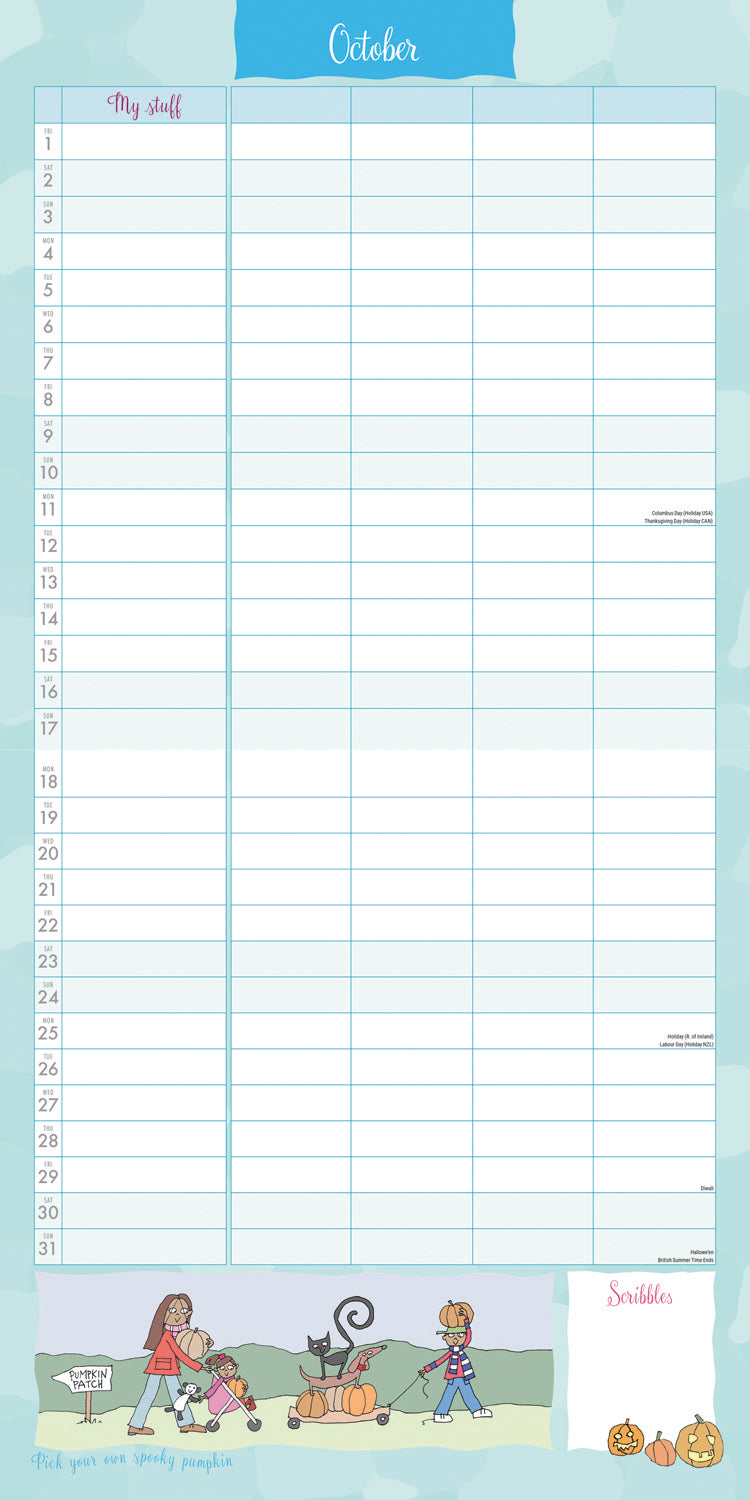 Super Mum, Kim Nas Planner Wall Calendar 2027