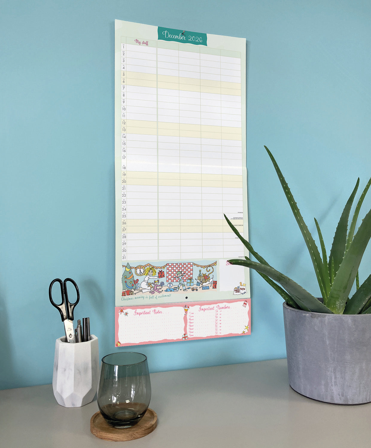 Super Mum, Kim Nas Planner Wall Calendar 2027