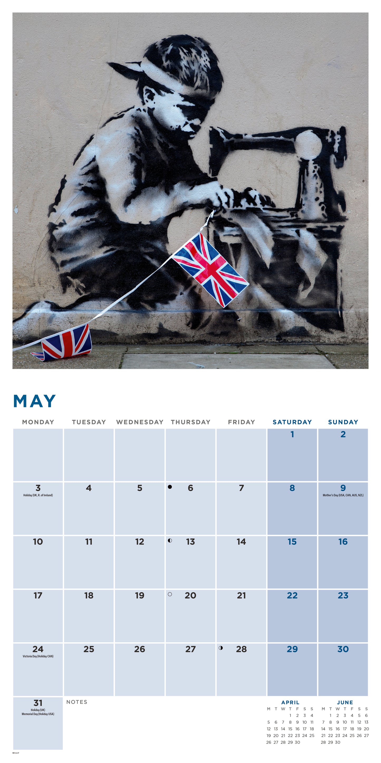 Banksy, If Graffiti Changed Anything Wall Calendar 2027