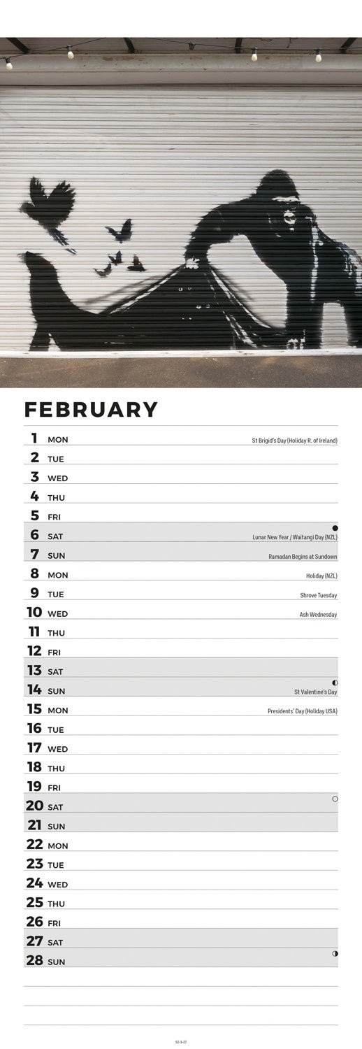 Banksy, If Graffiti Changed Anything Slim Calendar 2027