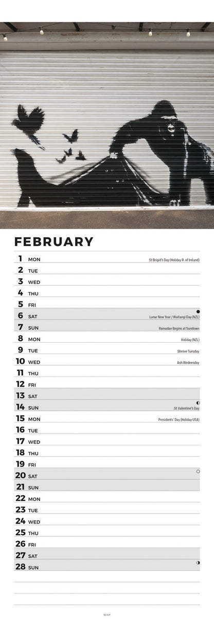Banksy, If Graffiti Changed Anything Slim Calendar 2027