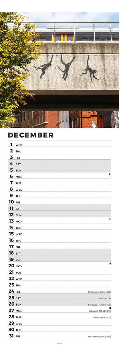 Banksy, If Graffiti Changed Anything Slim Calendar 2027