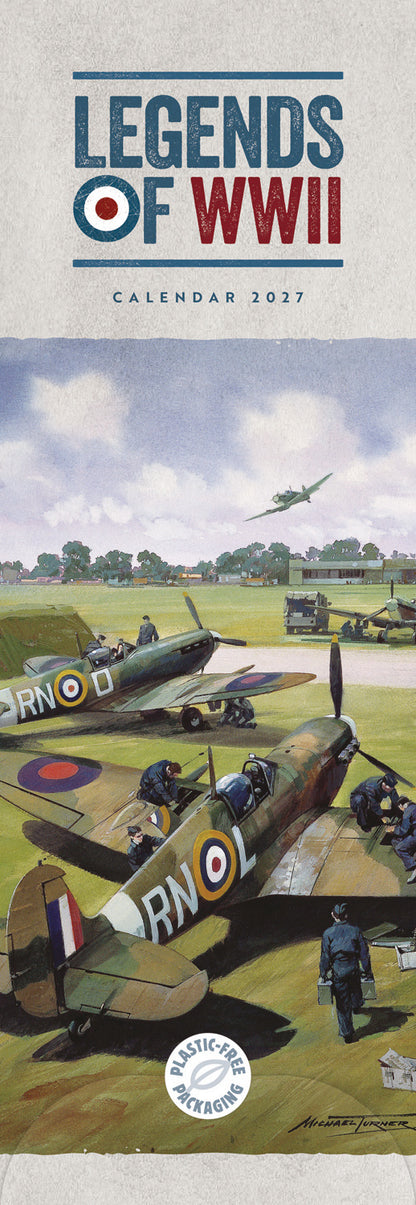 Legends of WWII Slim Calendar 2027