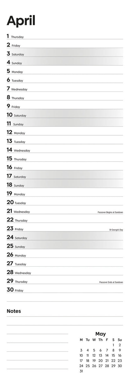 Essential Slim Calendar 2027