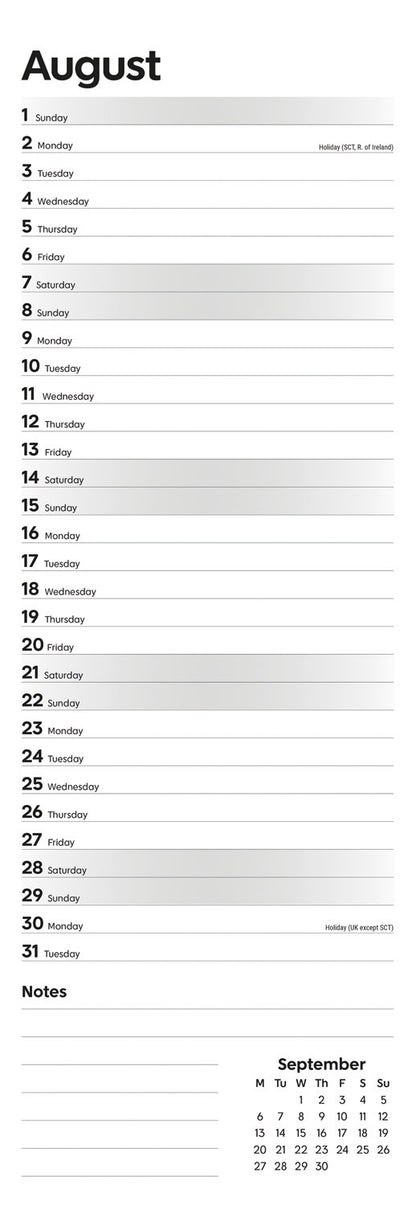 Essential Slim Calendar 2027