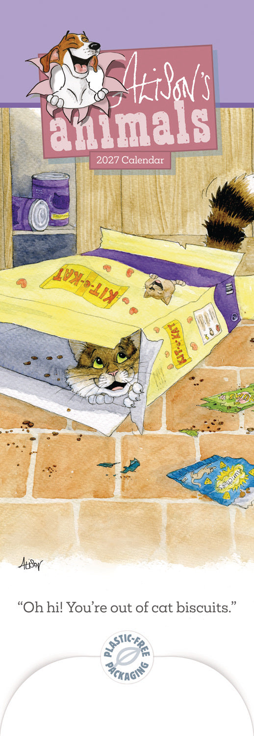 Alison's Animals Slim Calendar 2027