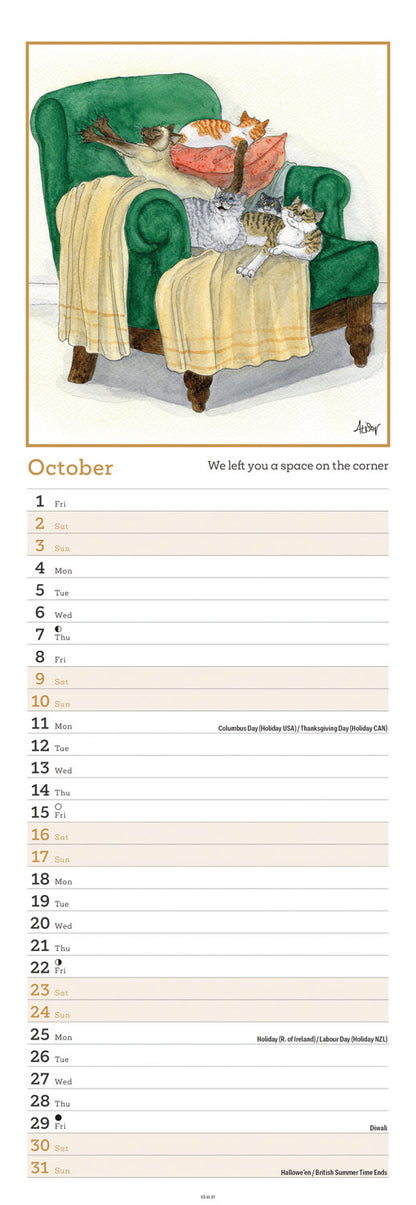 Alison's Animals Slim Calendar 2027