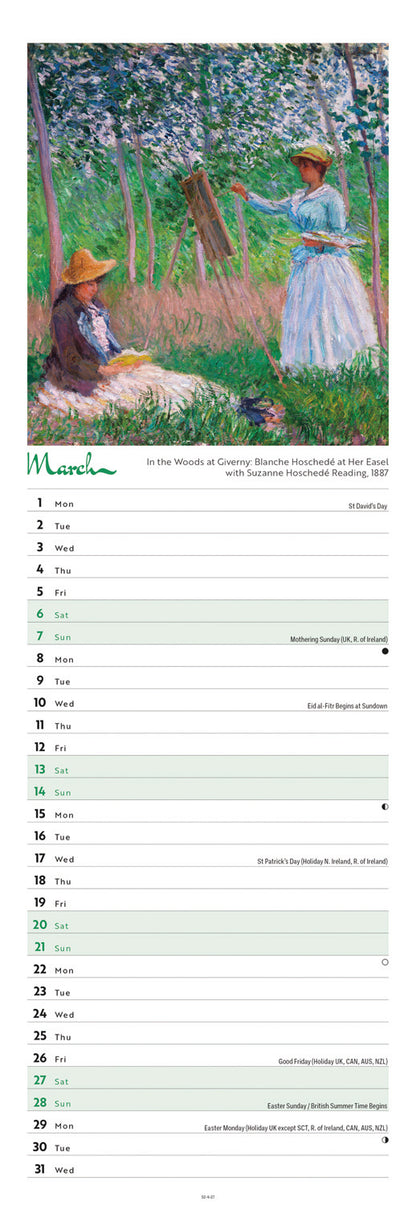 Monet Slim Calendar 2027