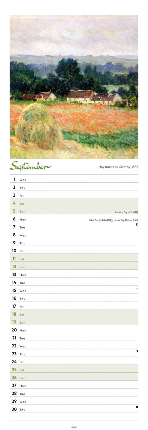 Monet Slim Calendar 2027