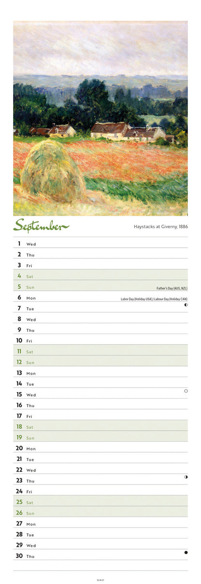 Monet Slim Calendar 2027