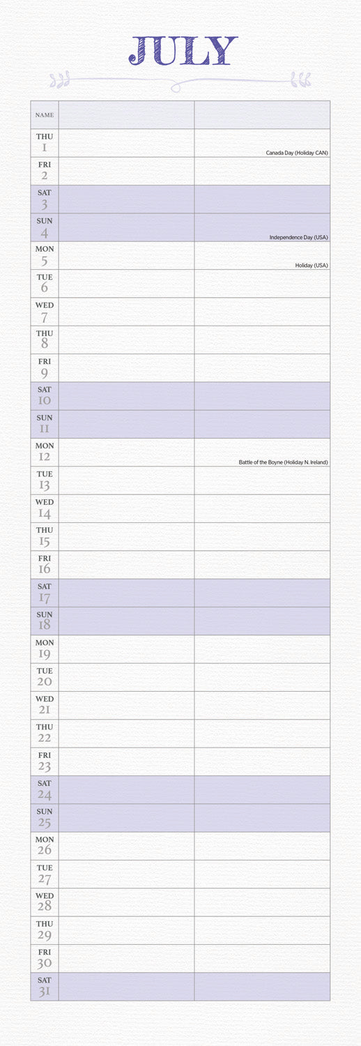 You and Me Planner Slim Calendar 2027