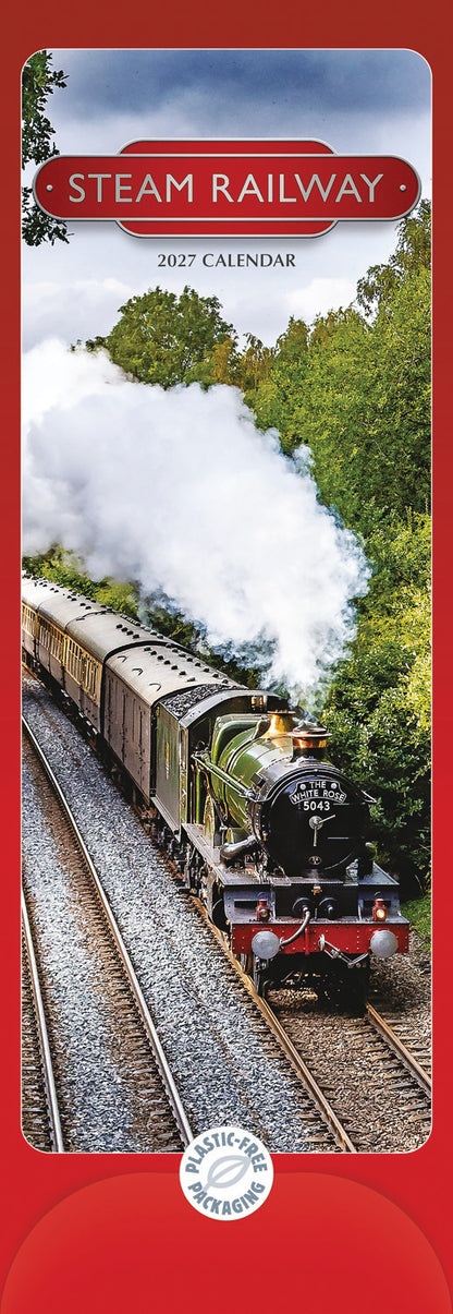 Steam Railway Slim Calendar 2027