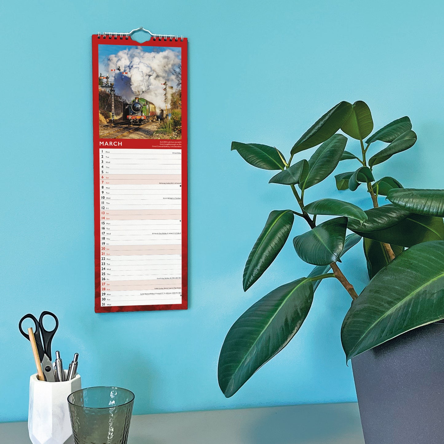 Steam Railway Slim Calendar 2027