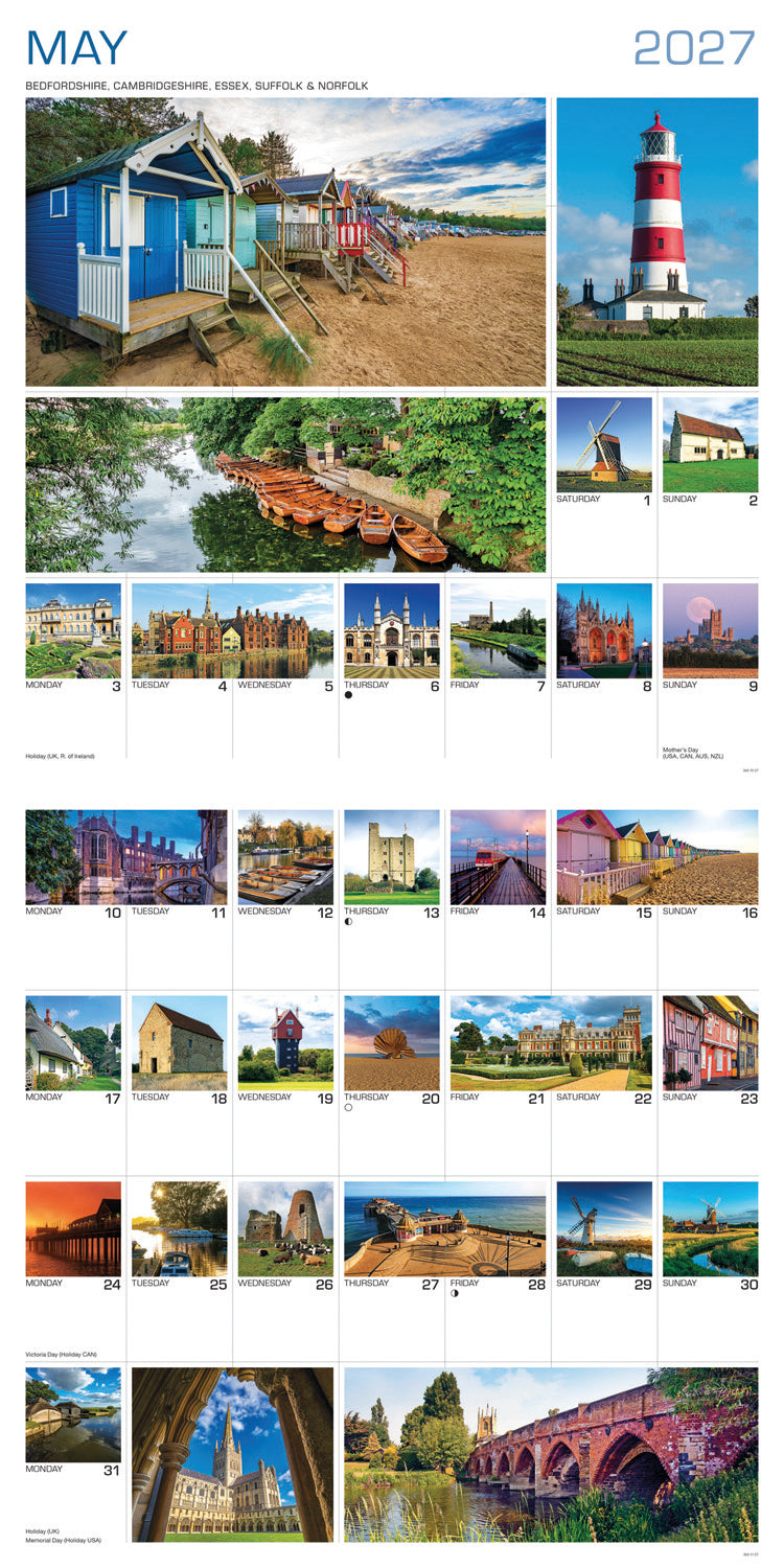 Around Britain Wall Calendar 2027