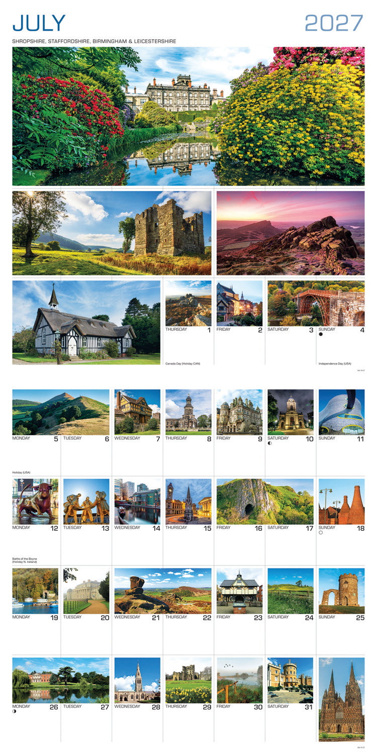 Around Britain Wall Calendar 2027