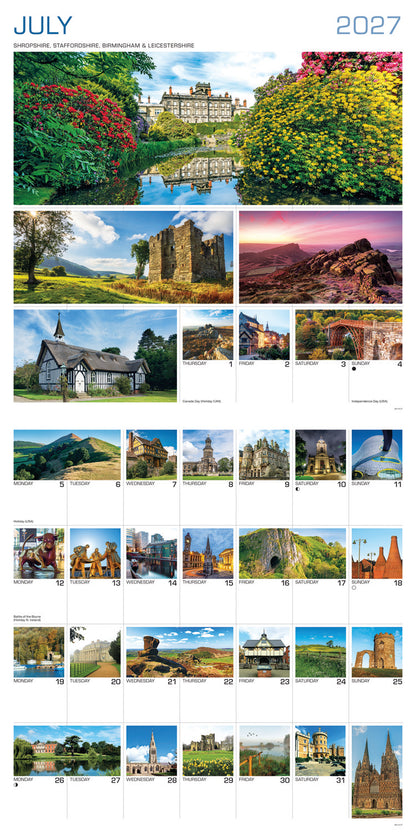 Around Britain Wall Calendar 2027