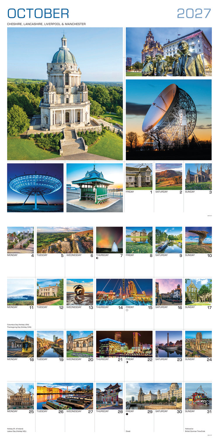Around Britain Wall Calendar 2027