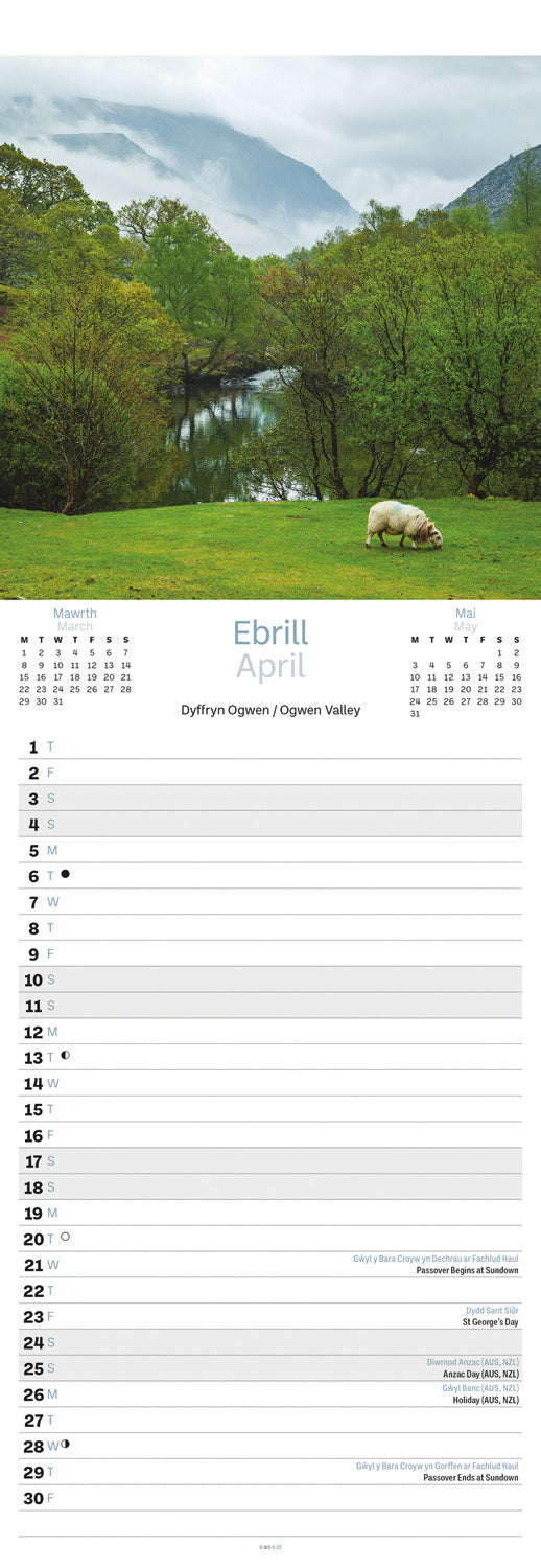 Snowdonia Slim Calendar 2027