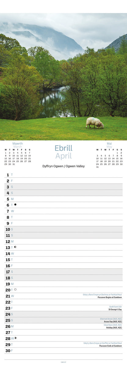 Snowdonia Slim Calendar 2027