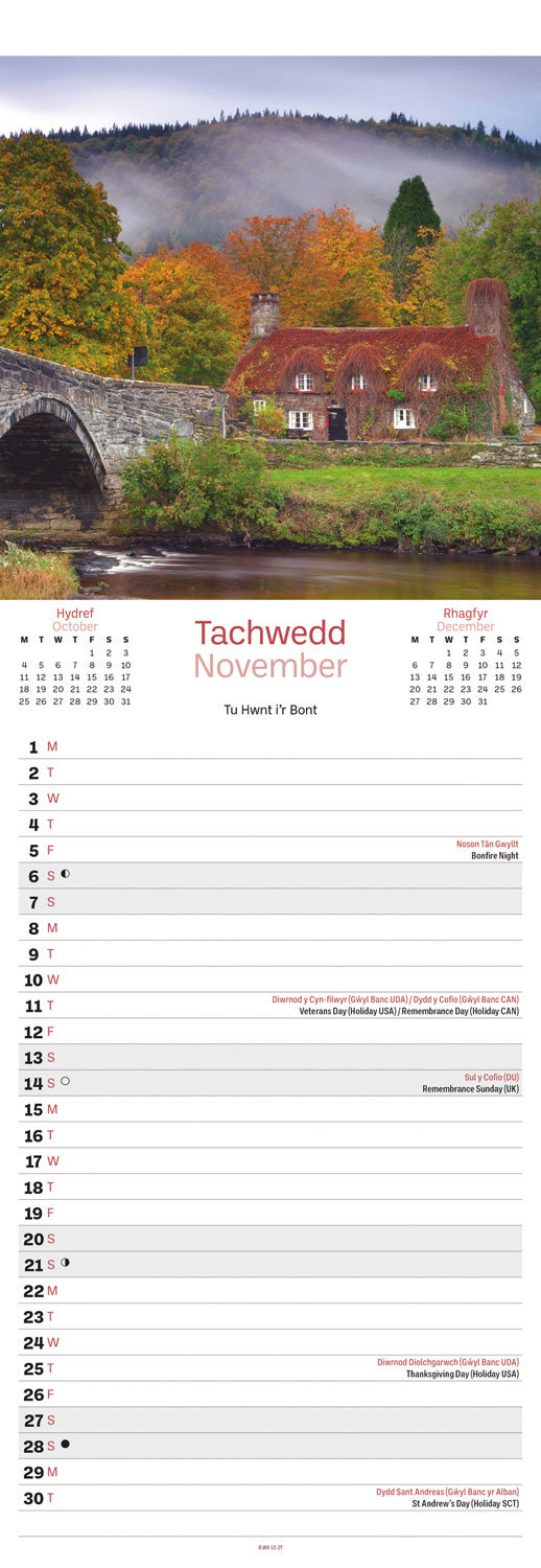 Snowdonia Slim Calendar 2027