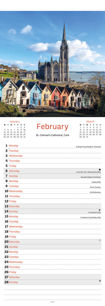 Ireland Slim Calendar 2027