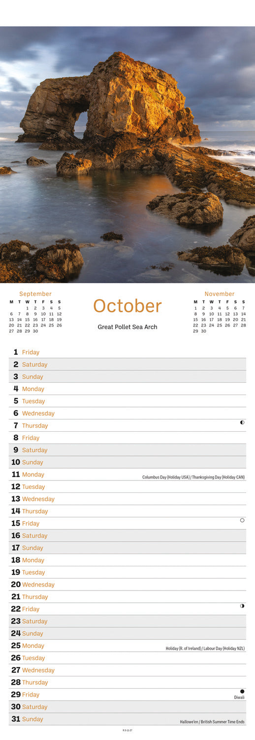 Ireland Slim Calendar 2027