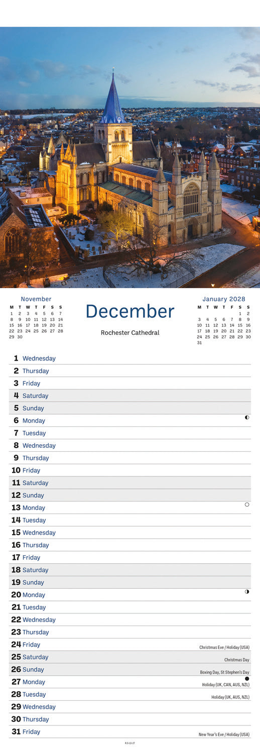 Kent Slim Calendar 2027