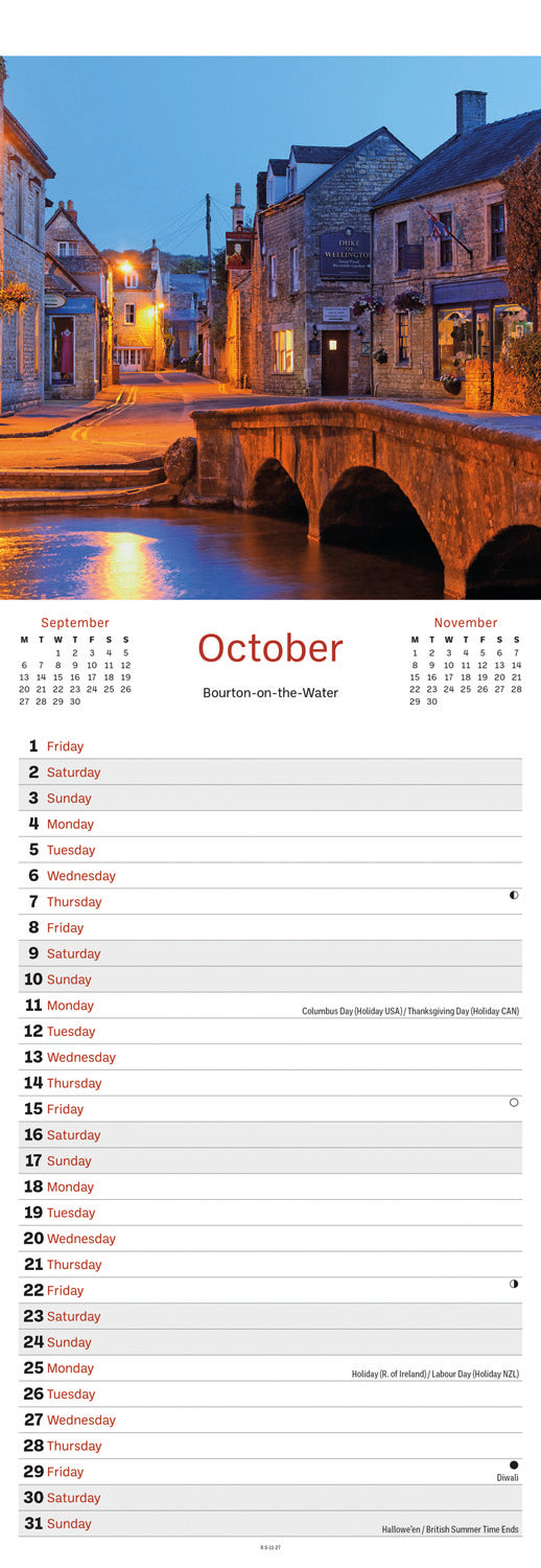 Cotswolds Slim Calendar 2027