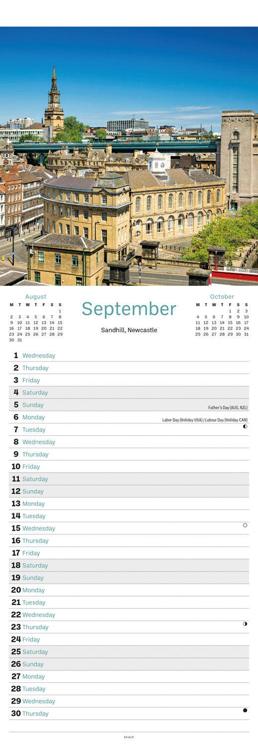 North East England Slim Calendar 2027