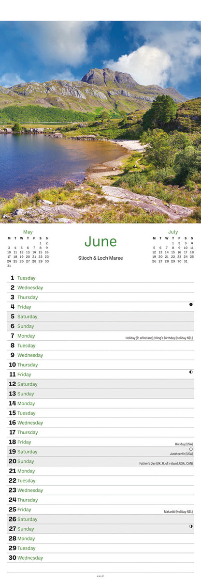 Scottish Mountains & Lochs Slim Calendar 2027