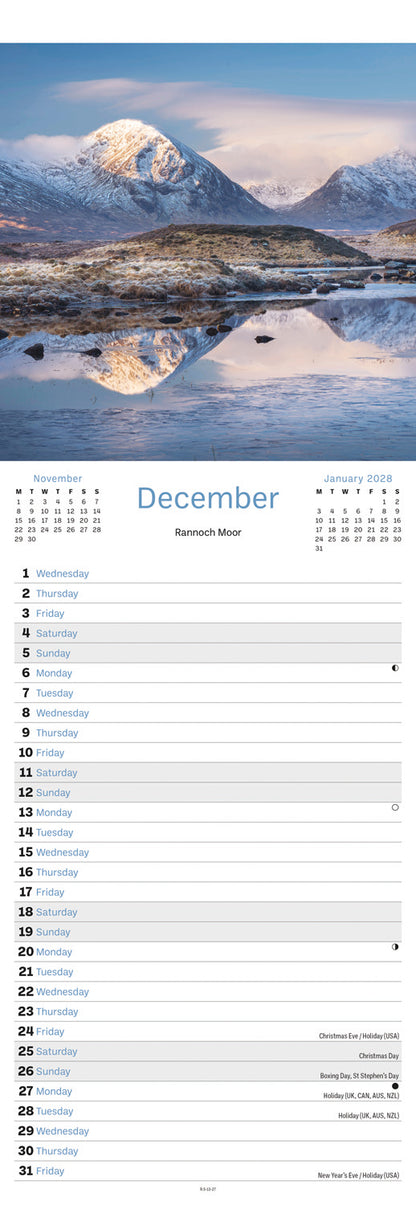 Scotland Slim Calendar 2027