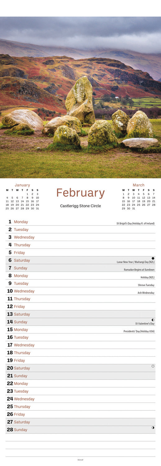 Lake District Slim Calendar 2027