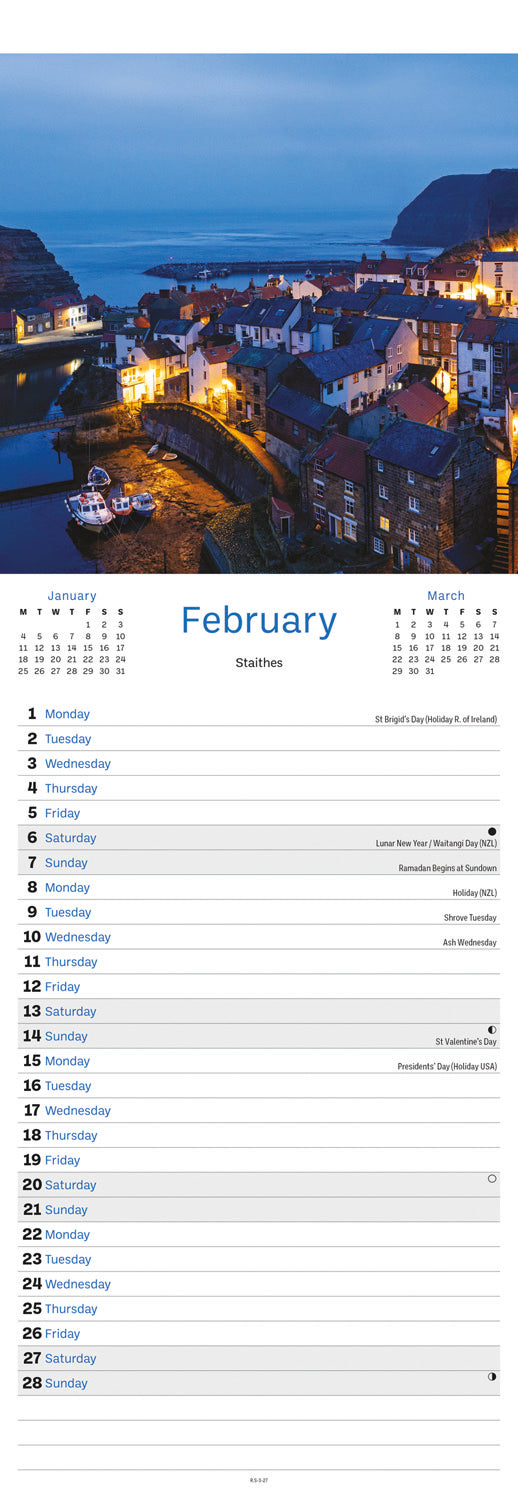 Yorkshire Slim Calendar 2027