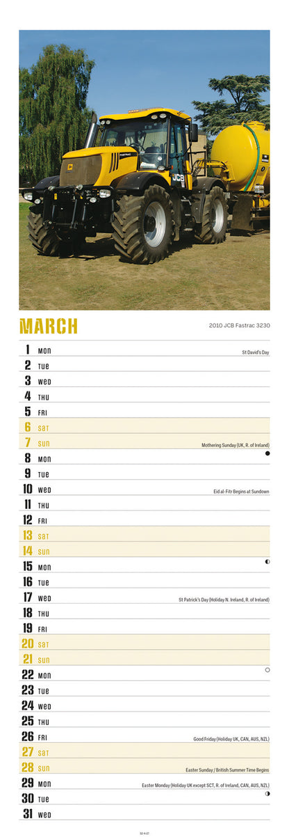 Tractors Slim Calendar 2027