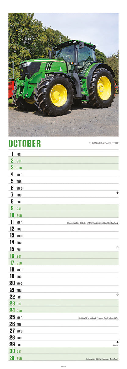 Tractors Slim Calendar 2027