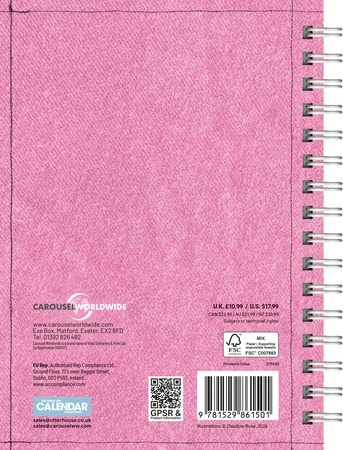 Mums Fabric Planner A5 Diary 2027