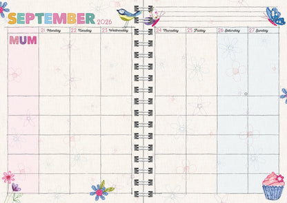 Mums Fabric Planner A5 Diary 2027